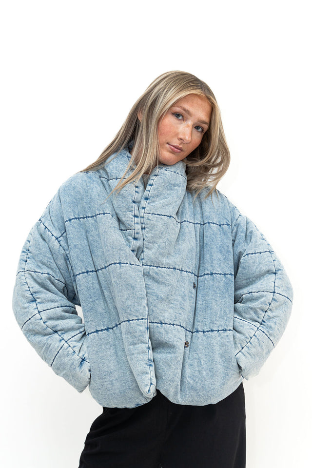Rae Denim Bomber