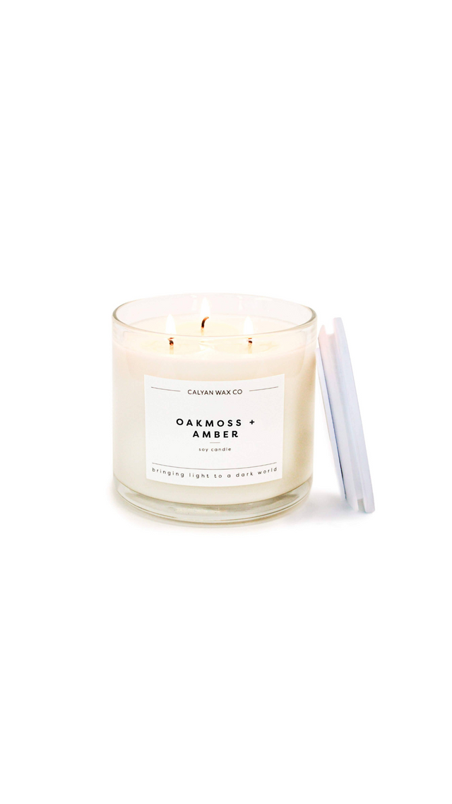 Oakmoss & Amber - 3 Wick Candle