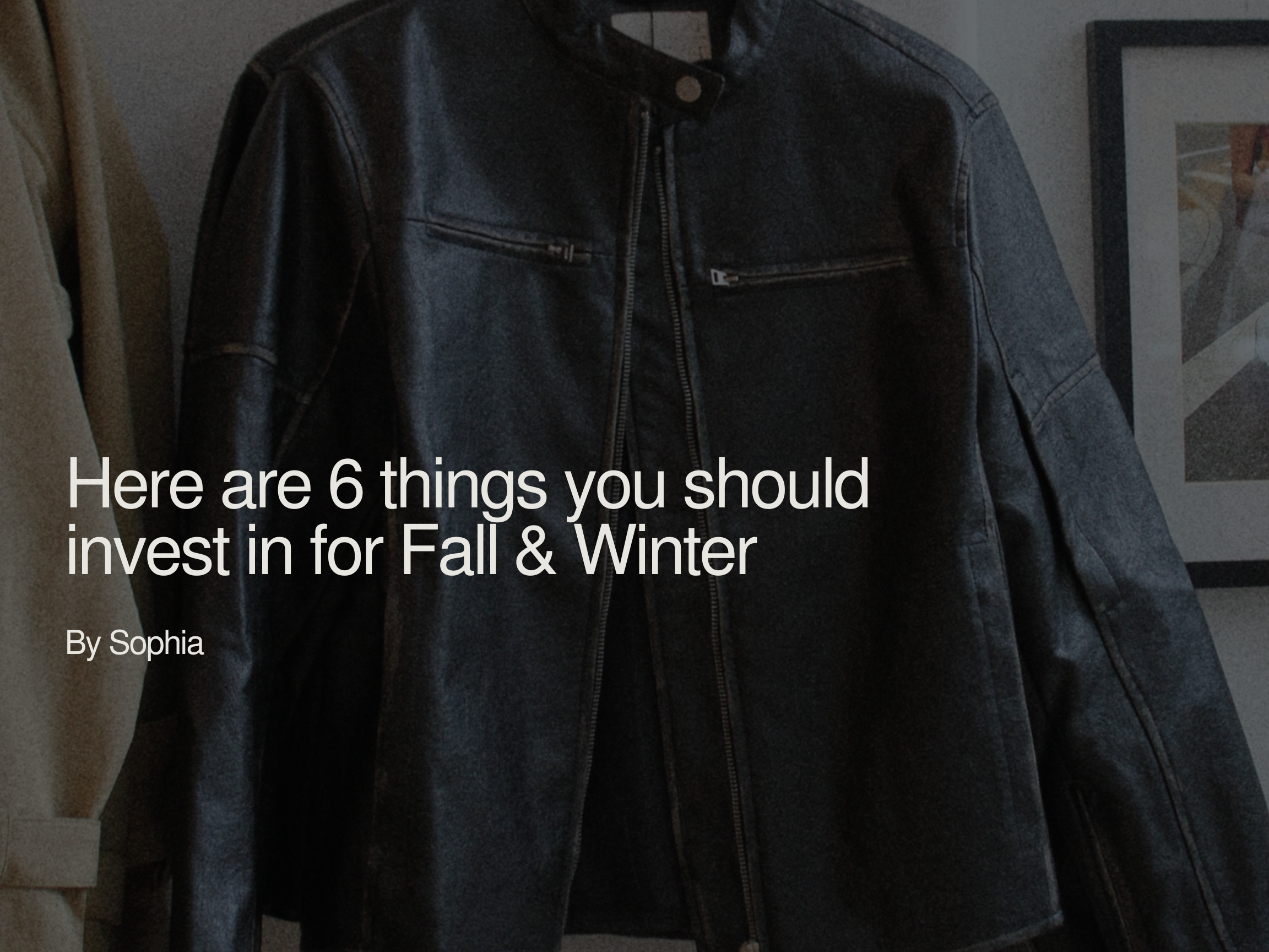 Fall Pieces That Earn Their Place