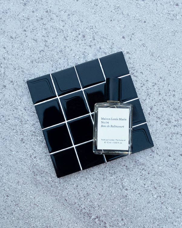 GLASS TILE COASTER - Black Canvas