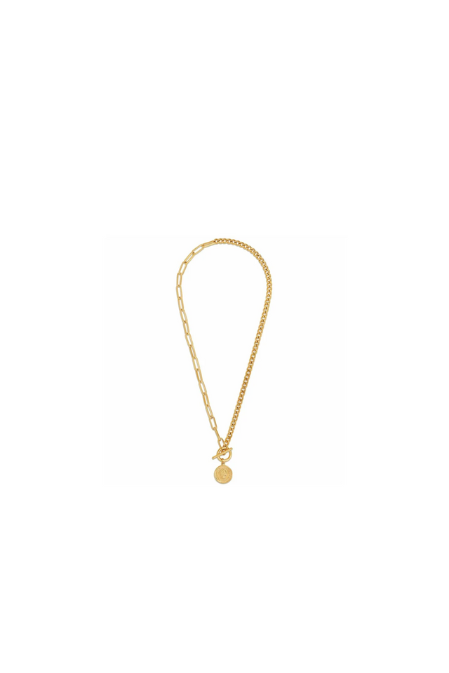 Stacie Toggle Chain Coin Necklace