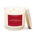 Apples + Maple Bourbon - 3 Wick Clear Glass Soy Candle