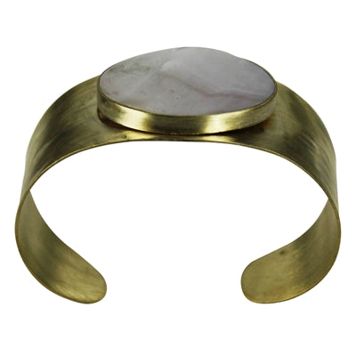 Cuff with Bezel Set Mother of Pearl
