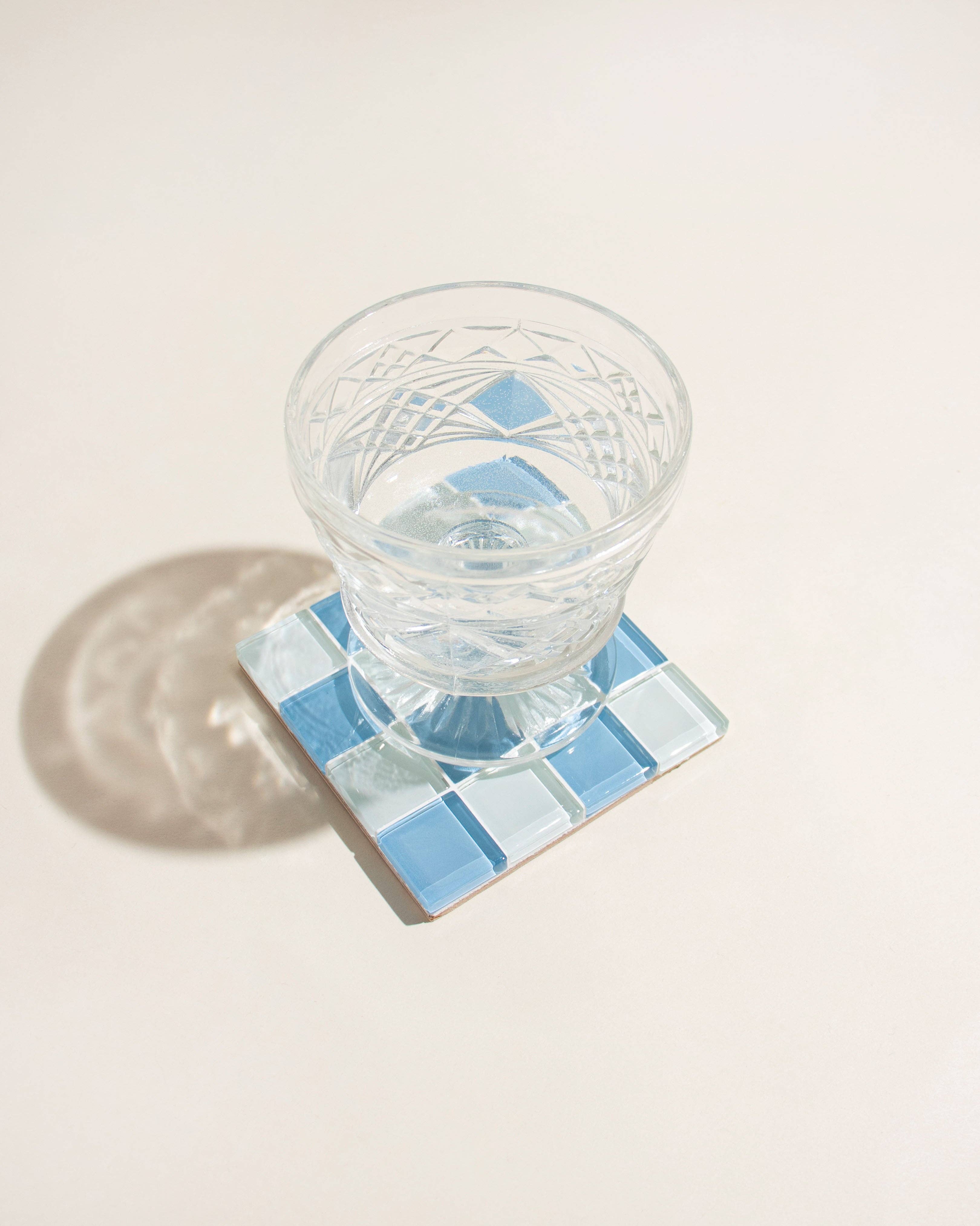 GLASS TILE COASTER - Elderberries Milk Chocolate