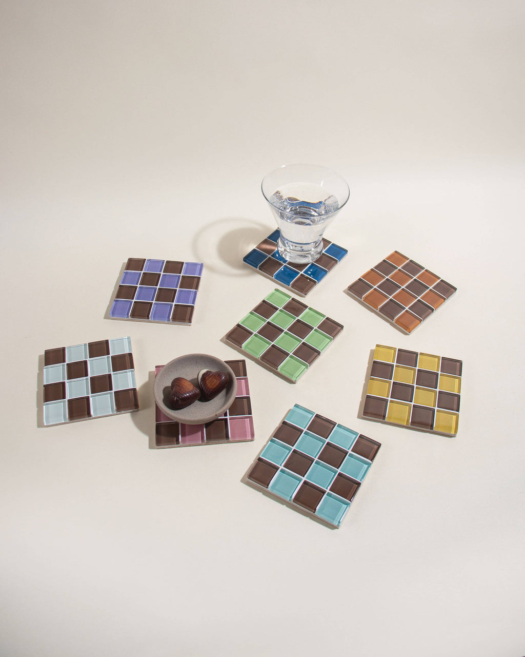 GLASS TILE COASTER - Classic Milk Chocolate