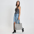 Solana Woven Vegan Leather Tote