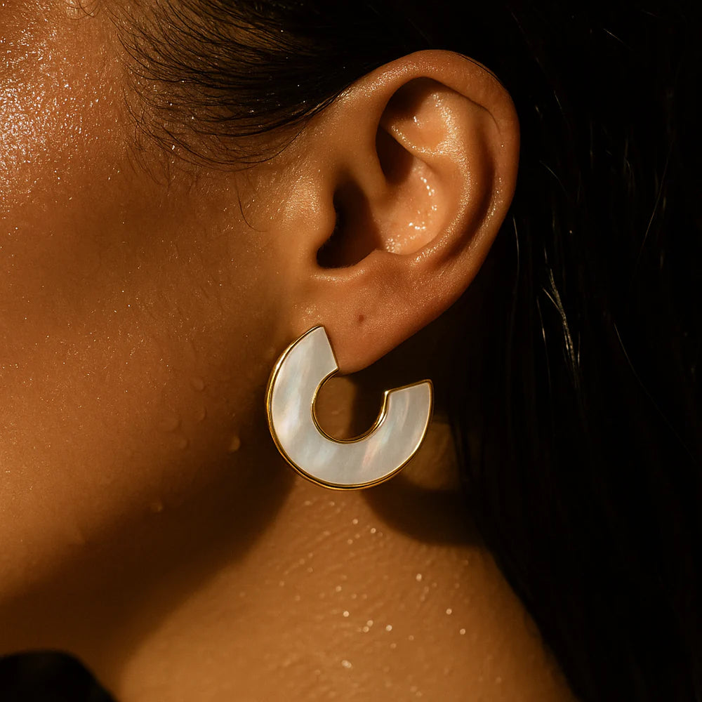 Dua Mother Of Pearl Hoops
