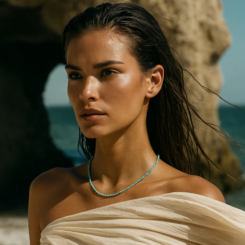 Sander Turquoise Beaded Necklace