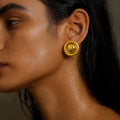 Baylin Round Button Earring