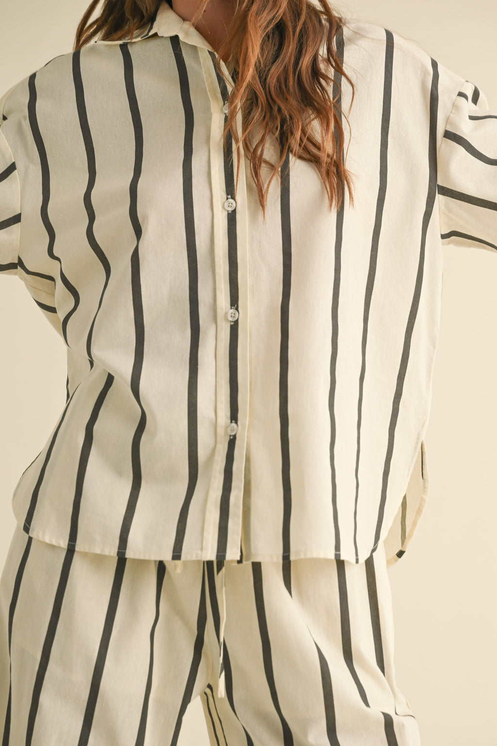 Striped Button Down Linen Shirts