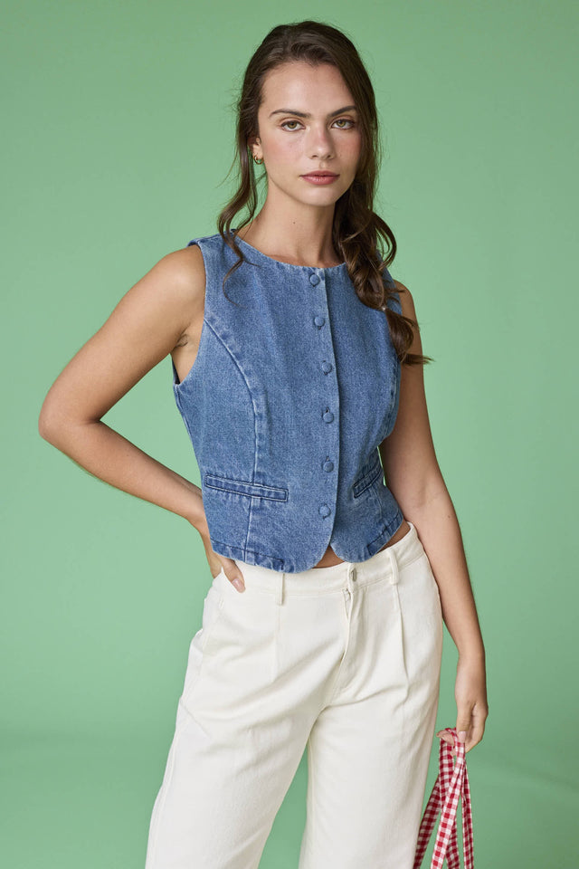 Hazel Denim Vest