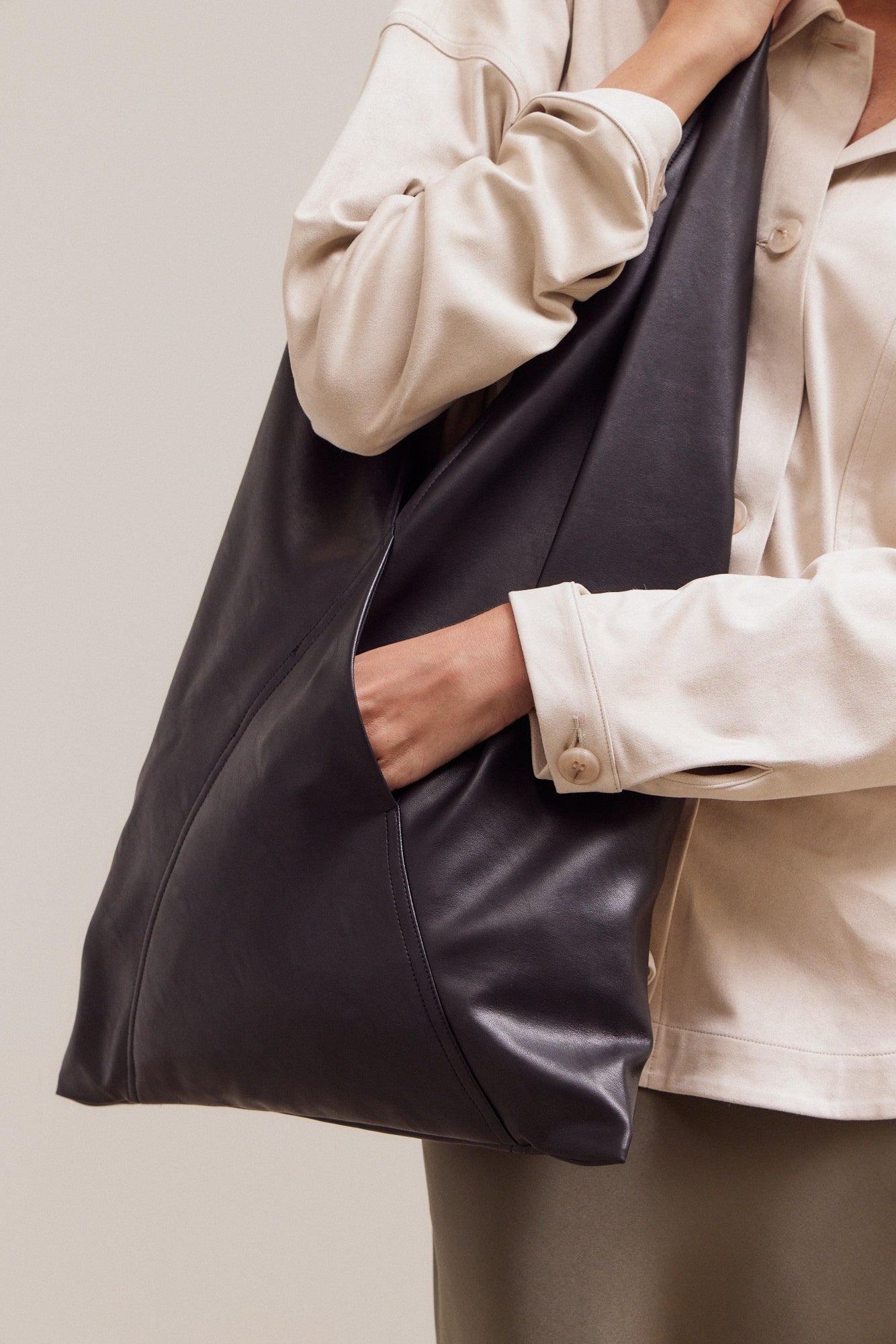 Vegan Leather Tote Bag