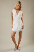 V-neck Low Waist Lace Dress