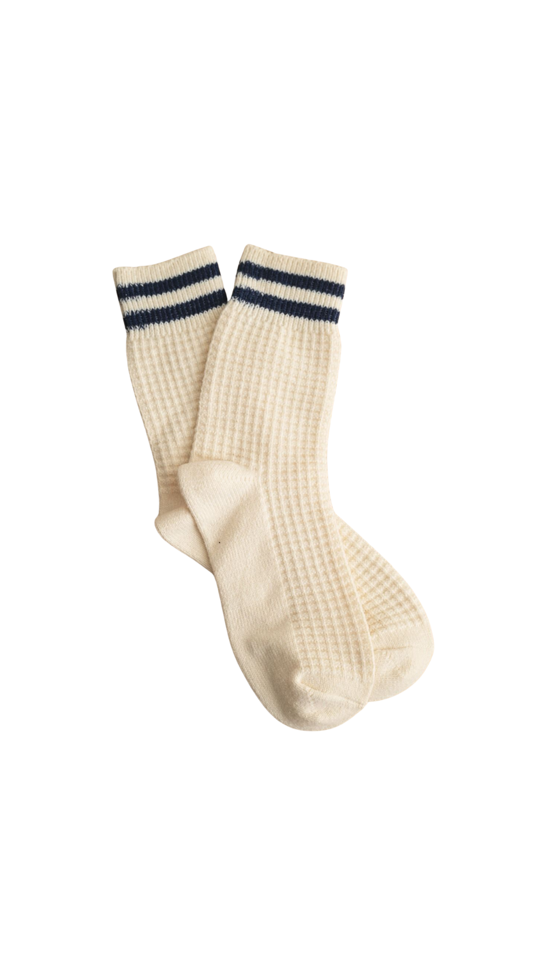 WAFFLE PATTERN STRIPED SOCKS