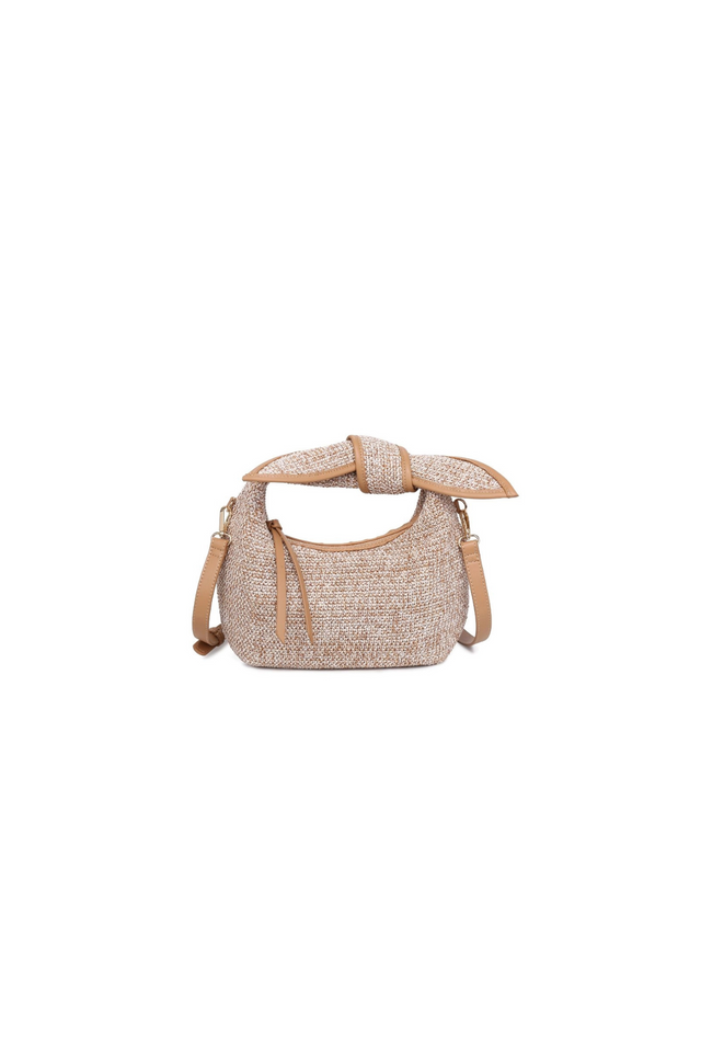 Paloma Knot Straw Crossbody