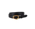 Basic Leather Belt With Asymmetrical Buckle