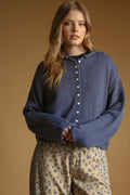 BUTTON FRONT EASY KNITTED CARDIGAN