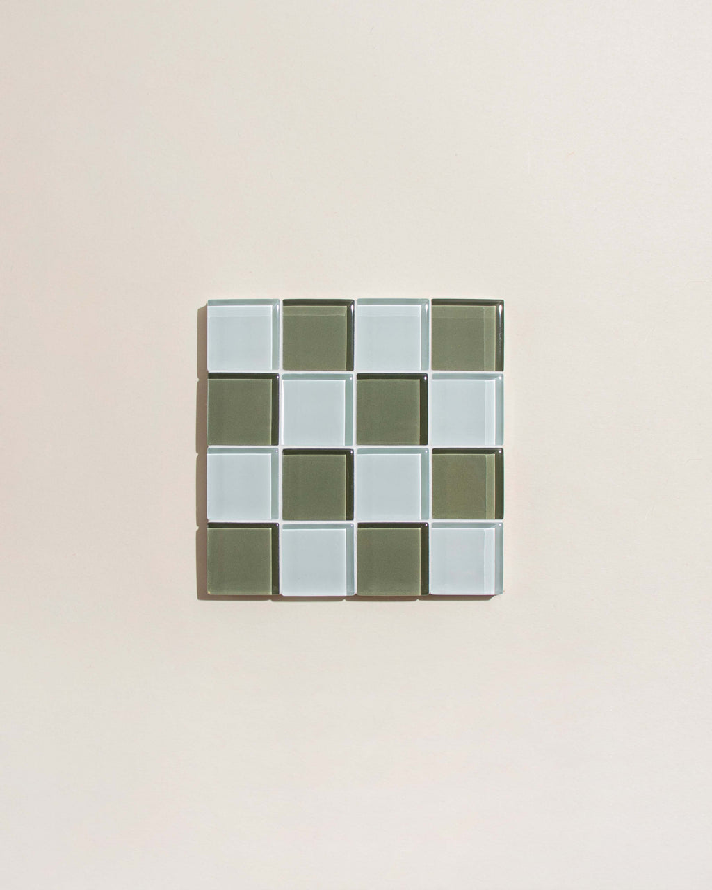 GLASS TILE COASTER - Matcha Milk Chocolate