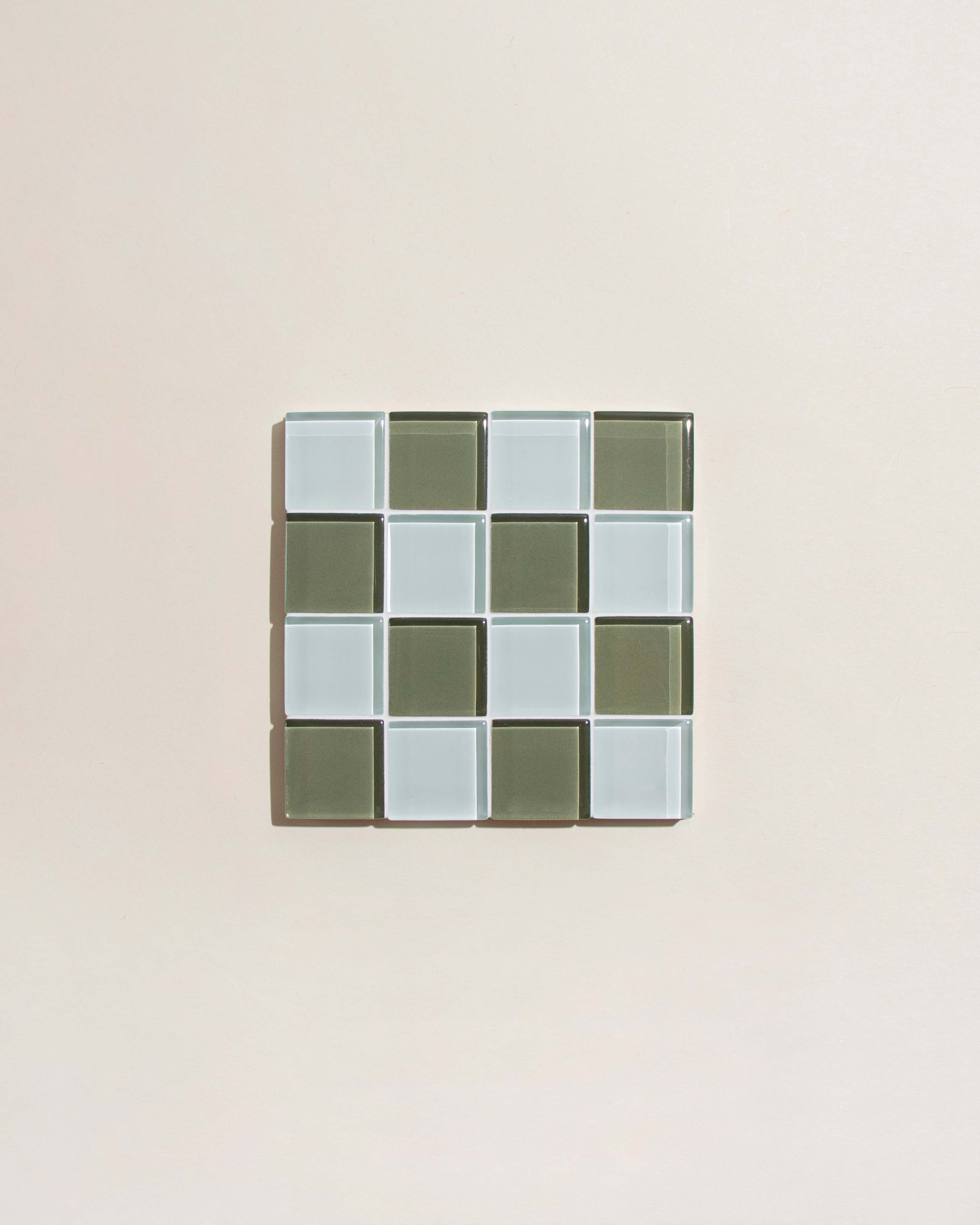 GLASS TILE COASTER - Matcha Milk Chocolate