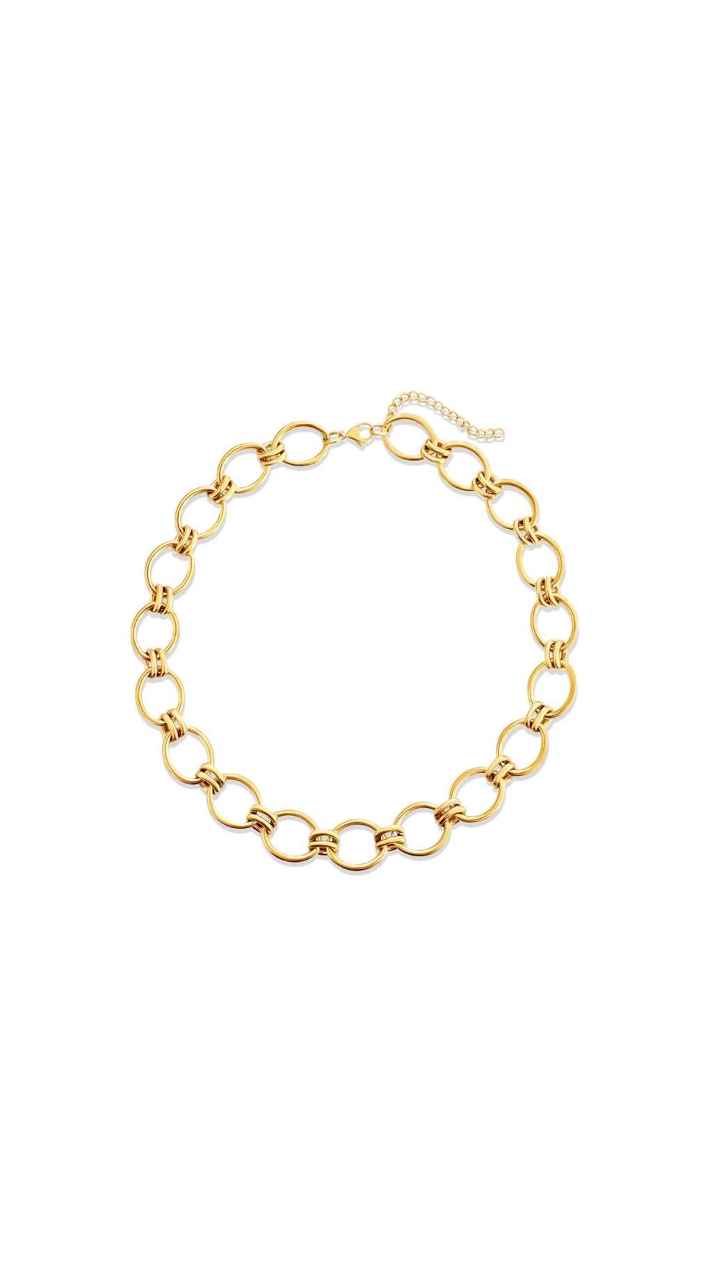 Ruby Oval Chain Necklace