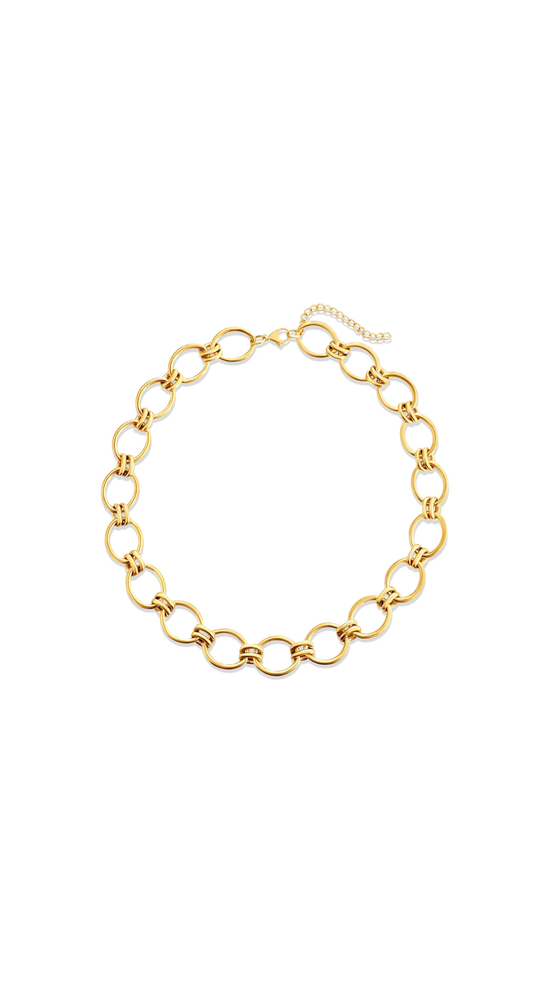 Ruby Oval Chain Necklace