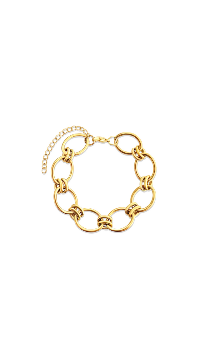 Ruby Oval Chain Bracelet
