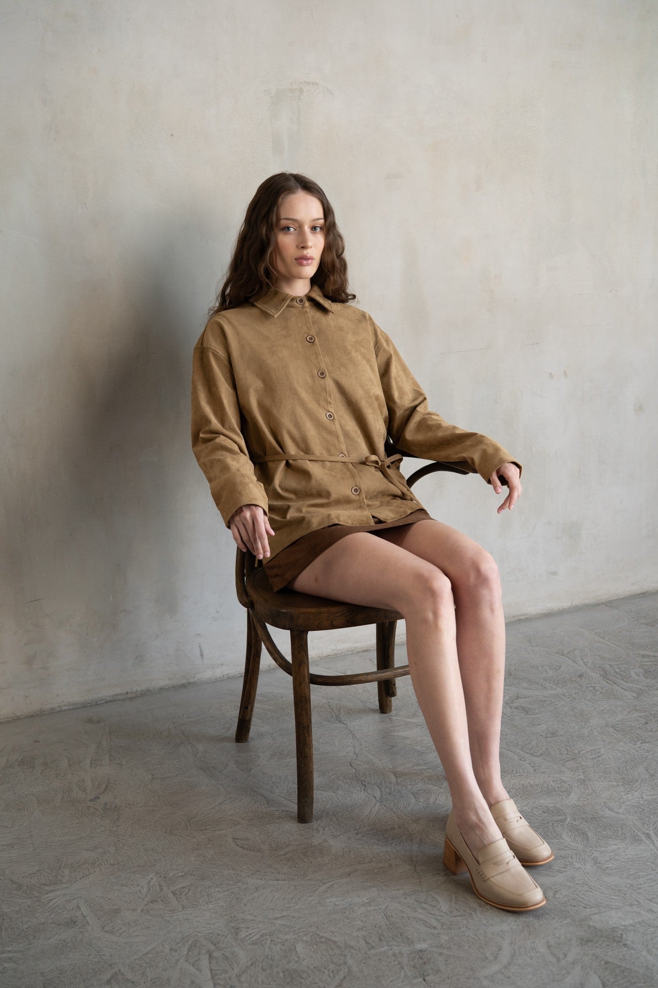 The Maren Suede Shirt Jacket