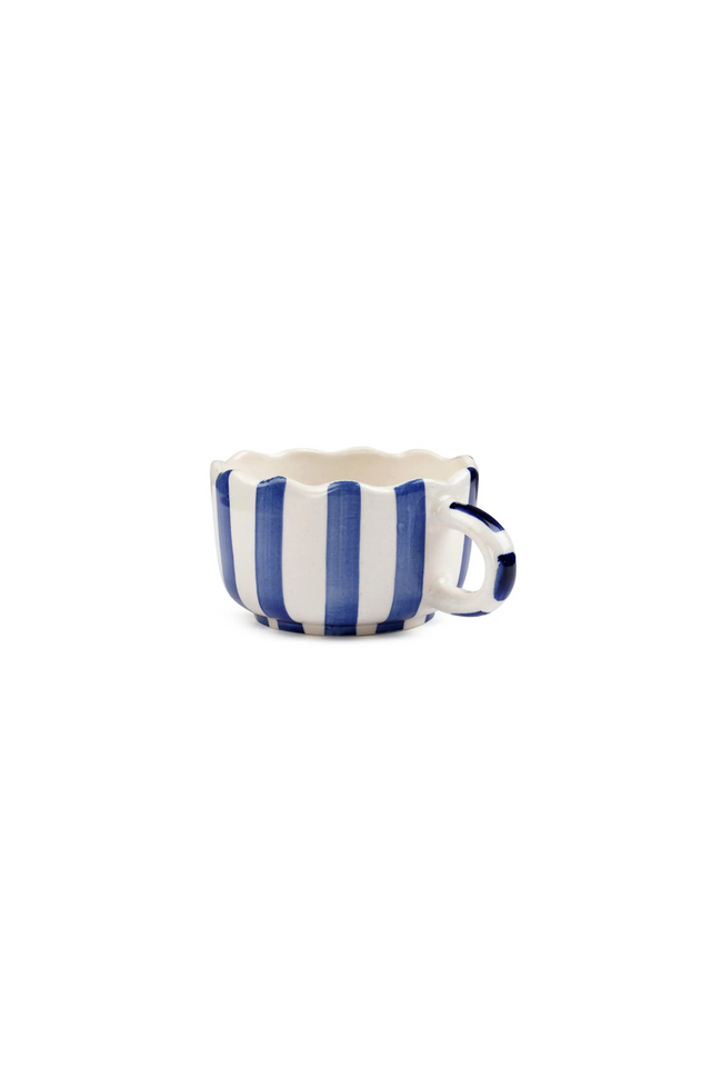 Ceramic Blue Cappuccino Cup