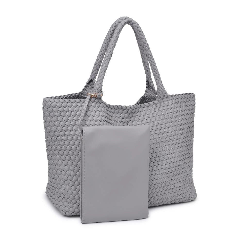 Solana Woven Vegan Leather Tote