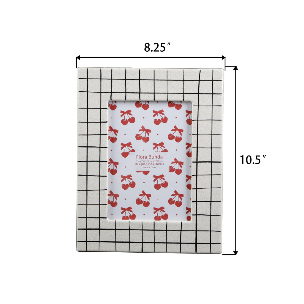 Grid Pattern Ceramic Picture Frame