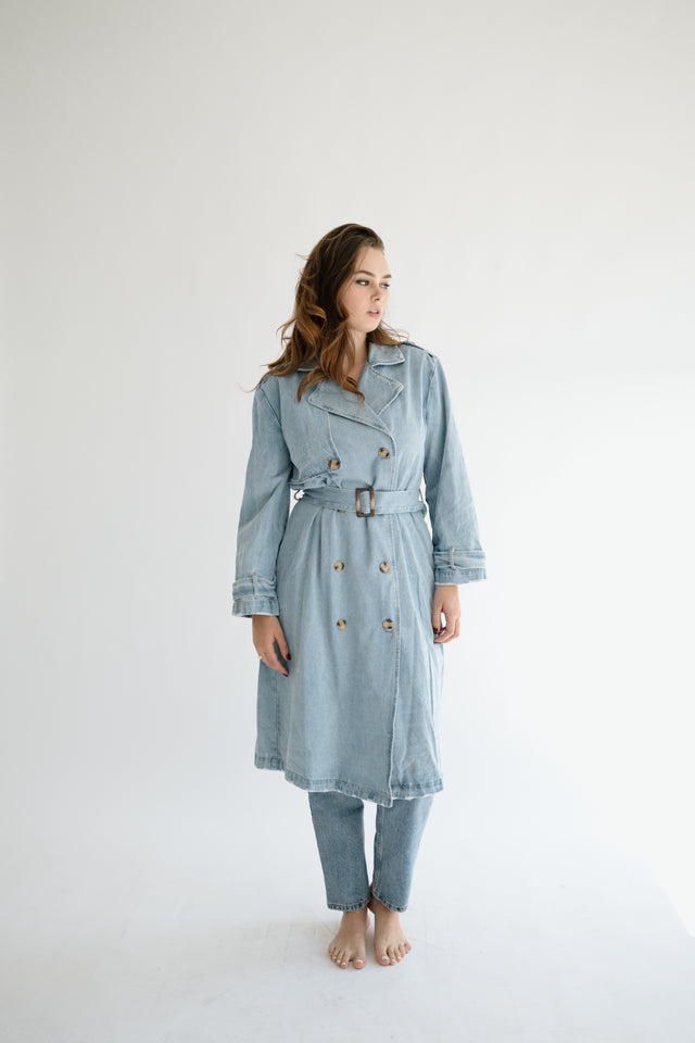 Lucille Denim Trench Coat