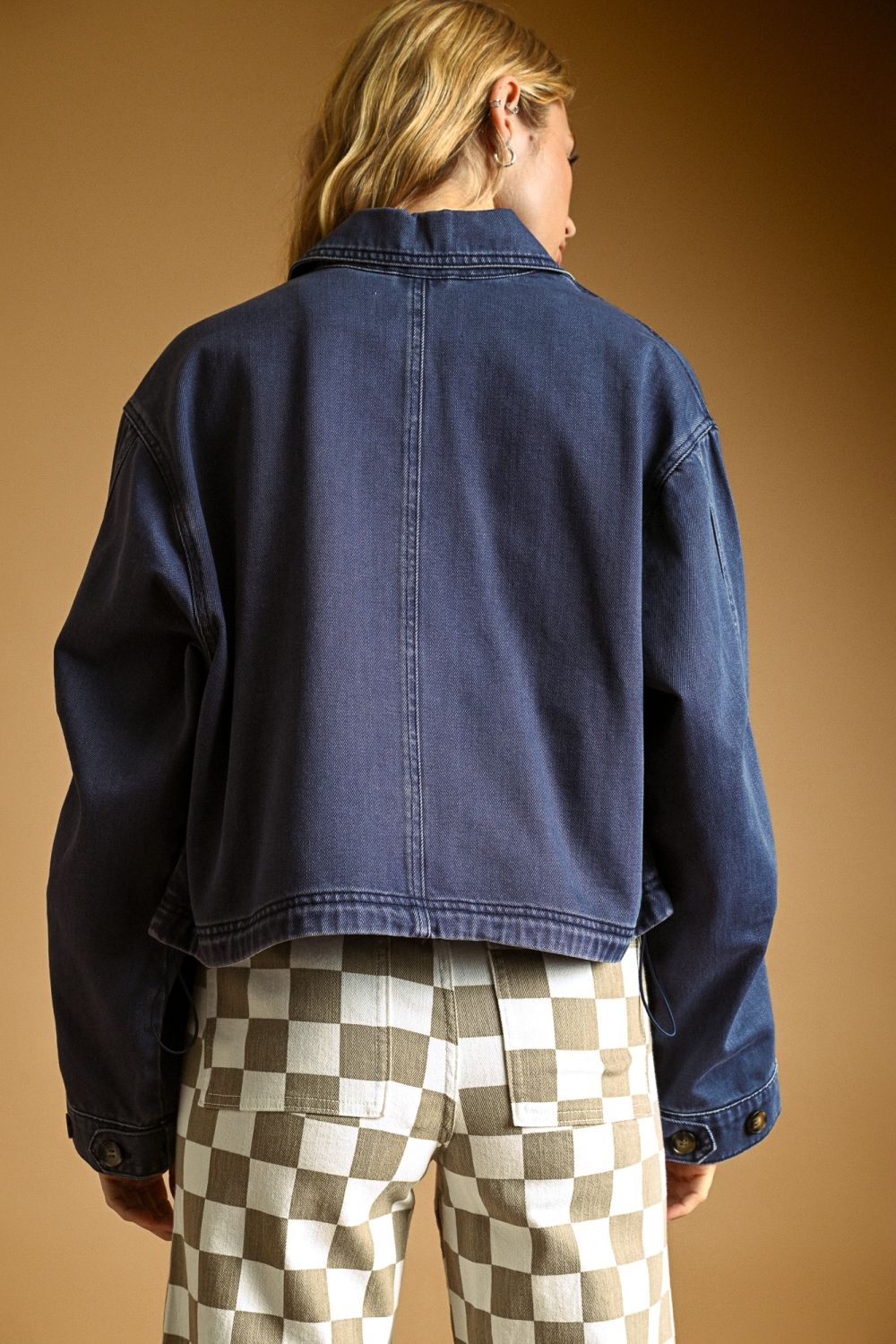LONG SLEEVE COTTON JACKET WITH ADJUST CUFF
