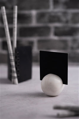 Marble Round Placecard Holder