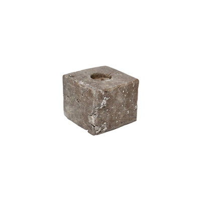 Grey Travertine Streaked Candle Holder