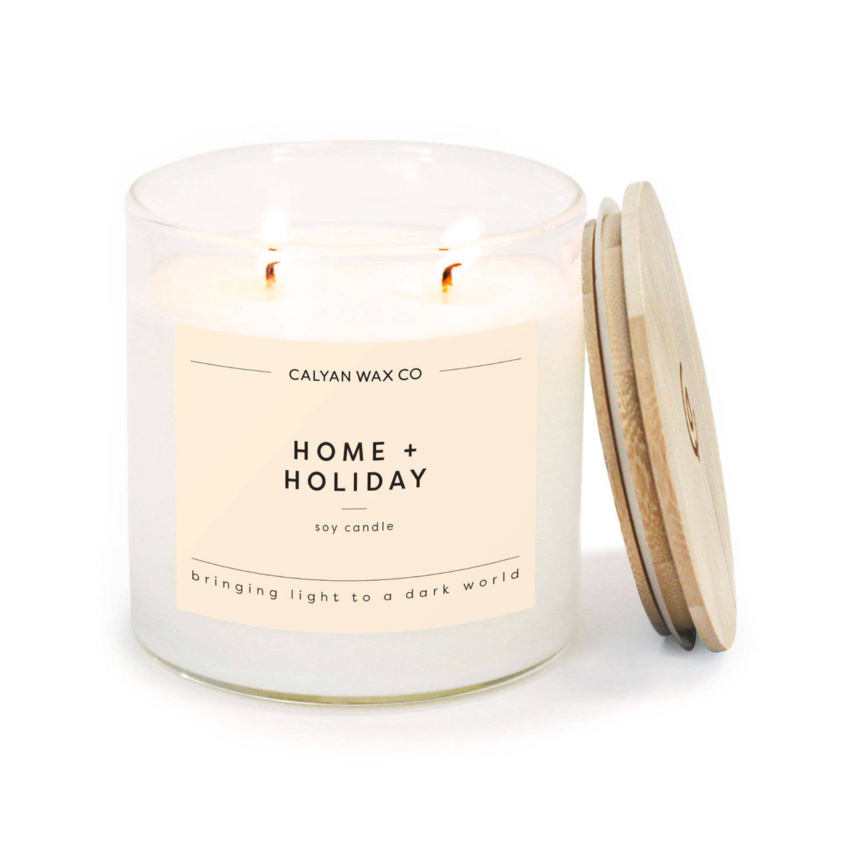 Home + Holiday - Clear Glass Tumbler Soy Candle