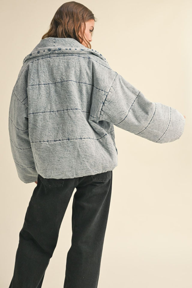 Rae Denim Bomber