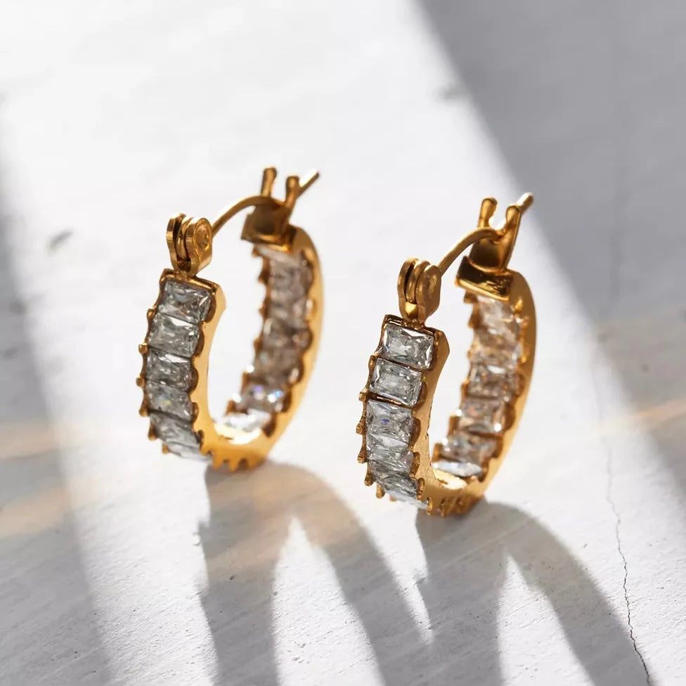Lyndsay Huggie Hoop Earring