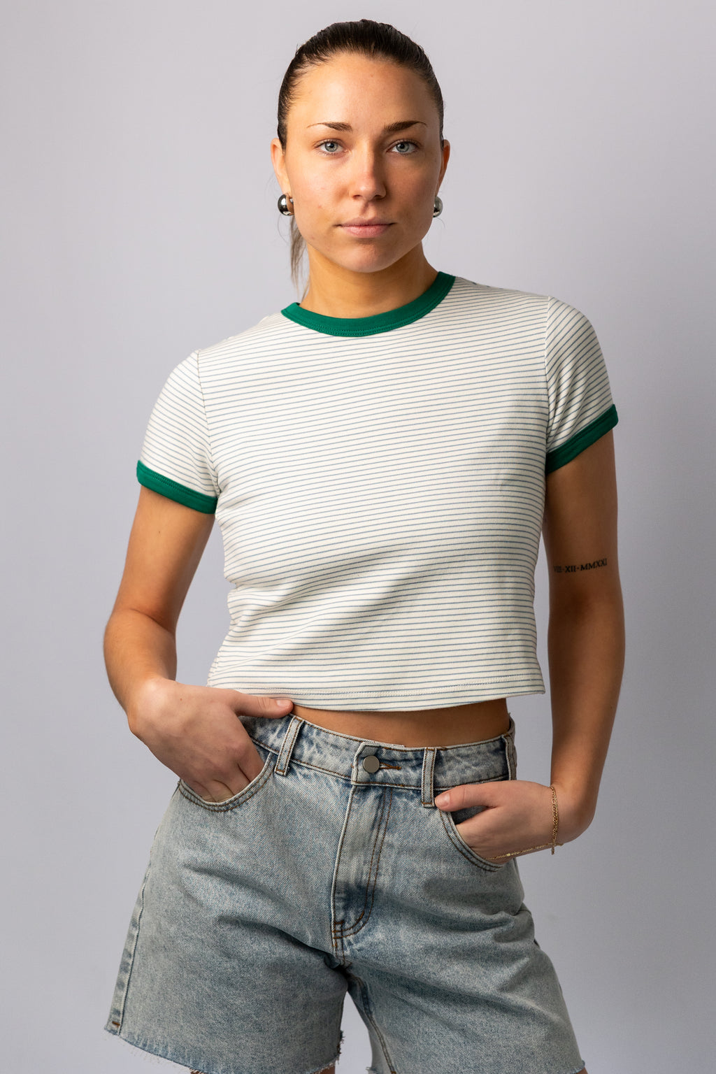 Striped Green Top
