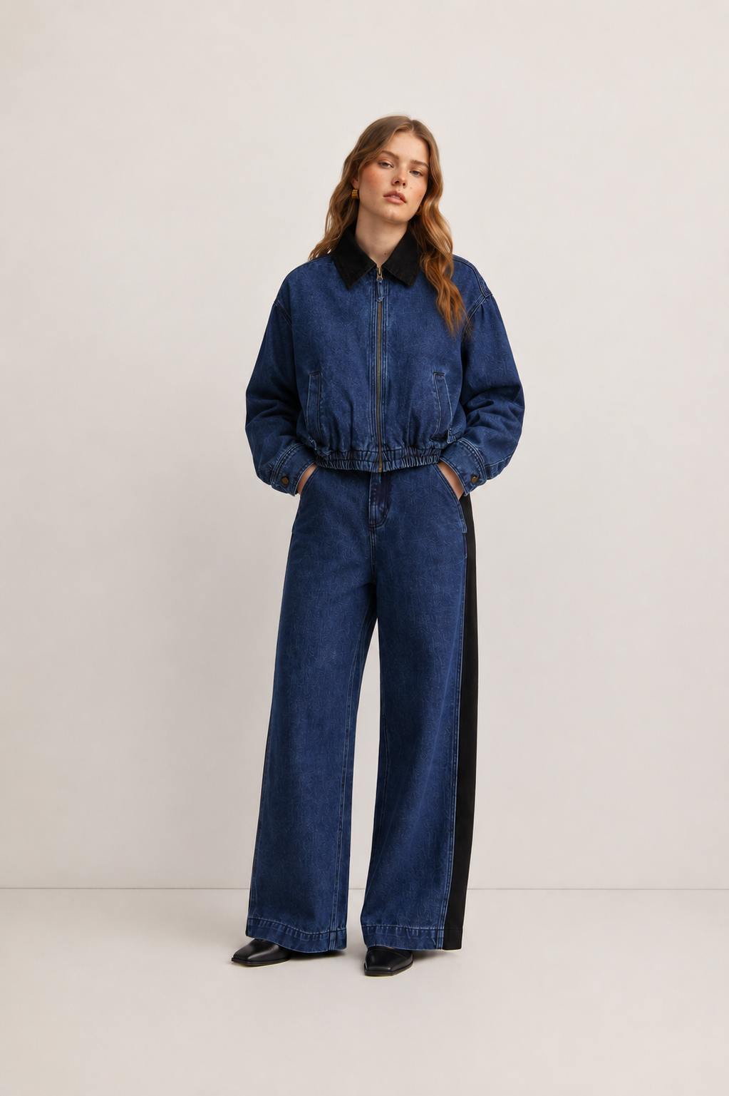 Emi Denim Bomber