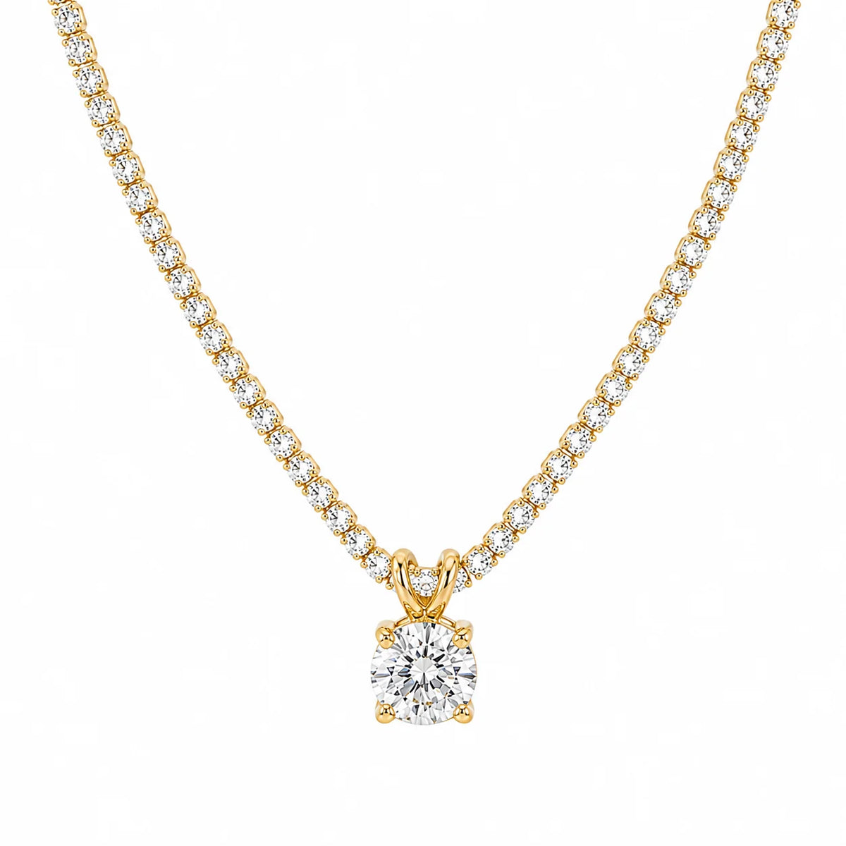 Phoebe Tennis Pendant Necklace
