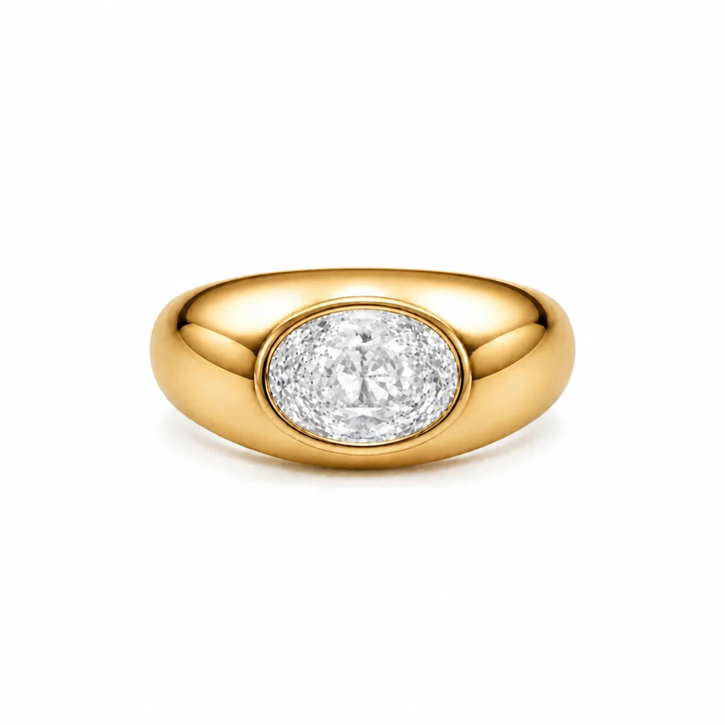 Alix Oval Bezel Signet Ring