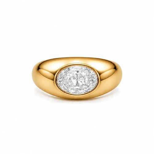 Alix Oval Bezel Signet Ring