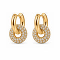 Natasha Pavé Interlocking Hoop Earring