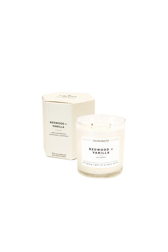 Redwood + Vanilla Candle