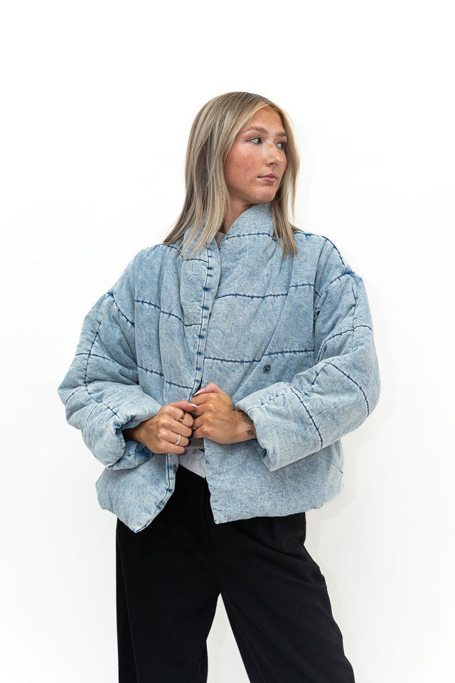 Rae Denim Bomber