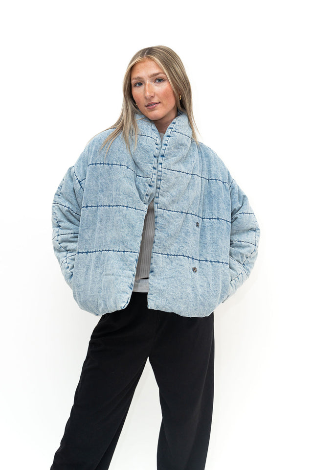 Rae Denim Bomber