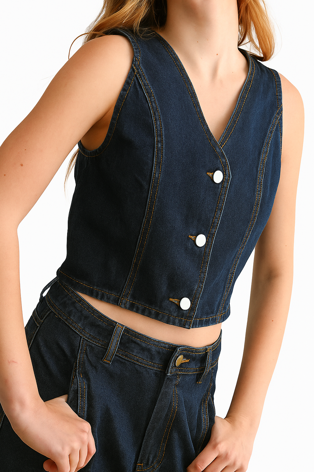 Delaney Denim Vest