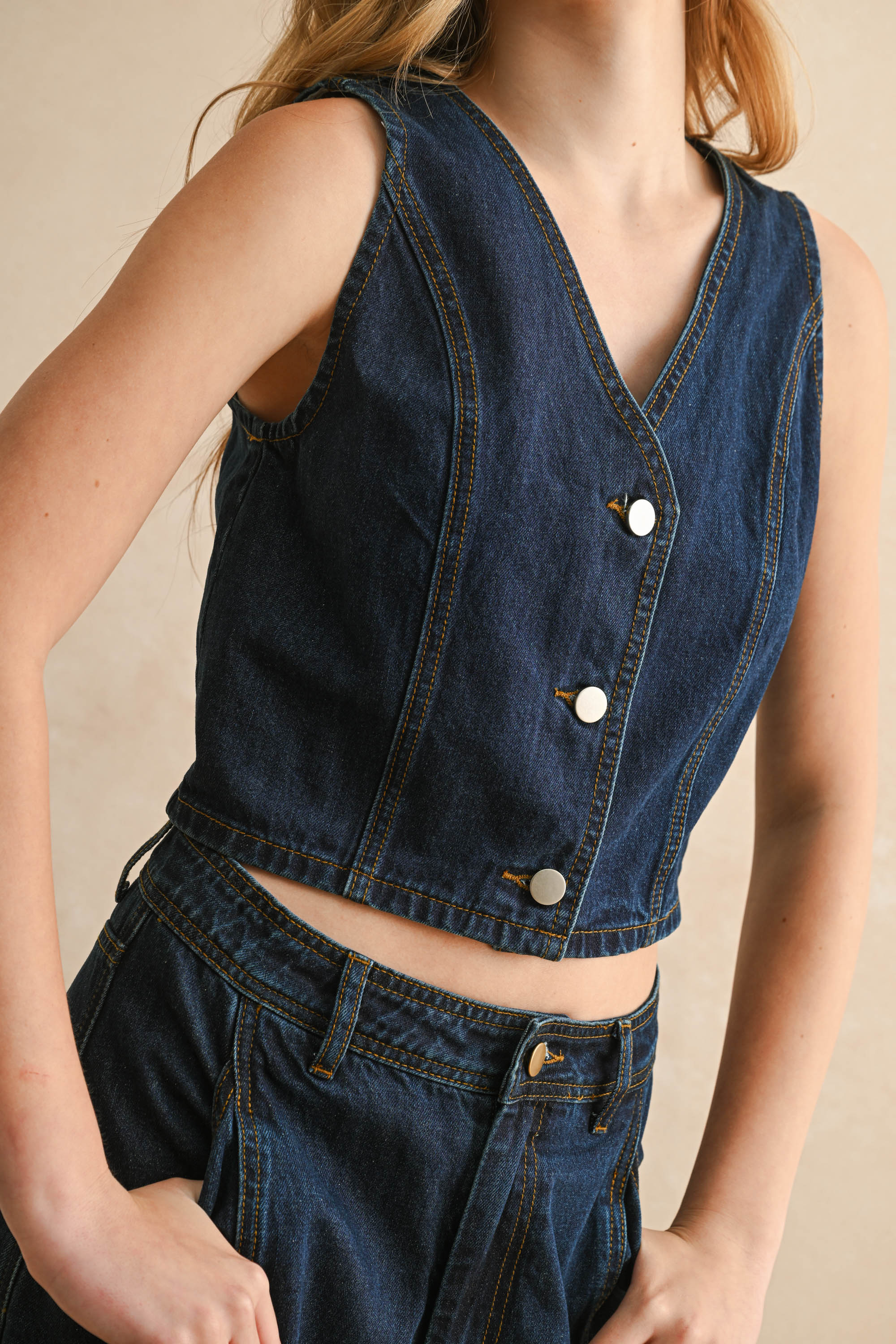 Delaney Denim Vest