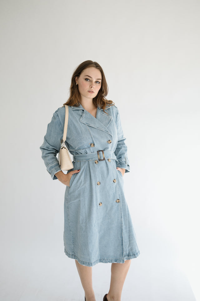 Lucille Denim Trench Coat