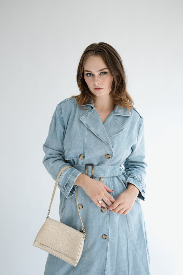 Lucille Denim Trench Coat